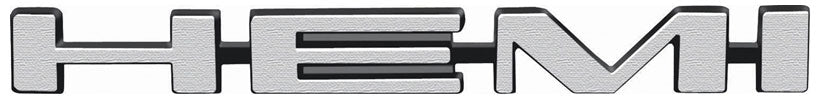 Hood Emblem - "HEMI" - For Air Grabber & Ram Charger Hoods - 69 Dodge Plymouth