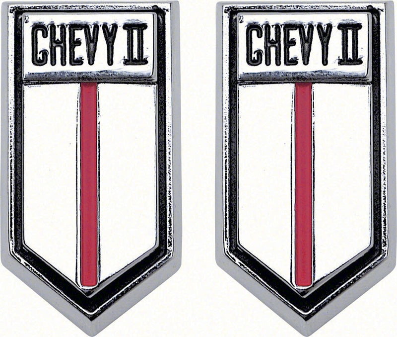 Door Panel Emblem - "Chevy II" - LH/RH Pair - 66-67 Chevy II Nova