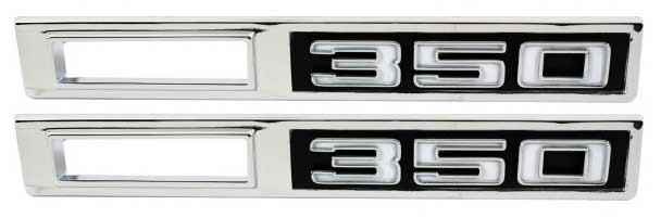 Side Marker Bezels - Front - "350" - LH/RH Pair - 69 Chevelle
