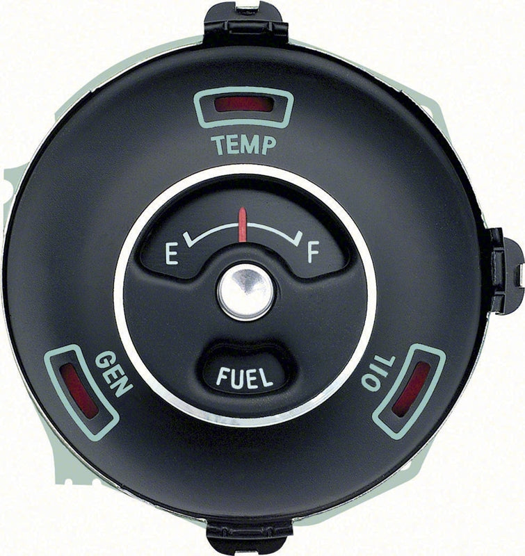 Dash Fuel Gauge with Warning Lights - 63-64 Chevy II Nova (Standard)
