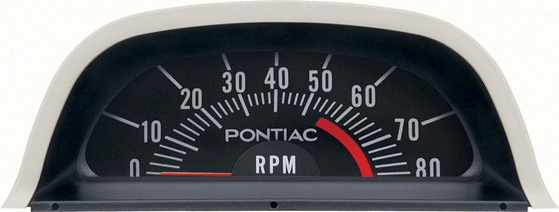 Hood Tachometer - 5500 Redline (V8 Point Ignition) - 69 Firebird