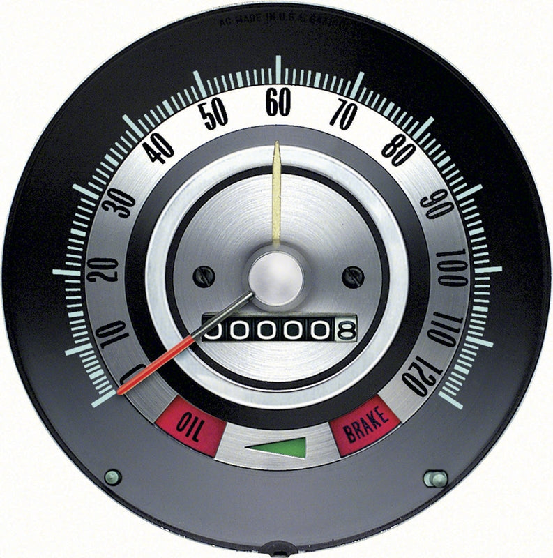 Speedometer - 120 MPH with Speed Warning - 68 Camaro