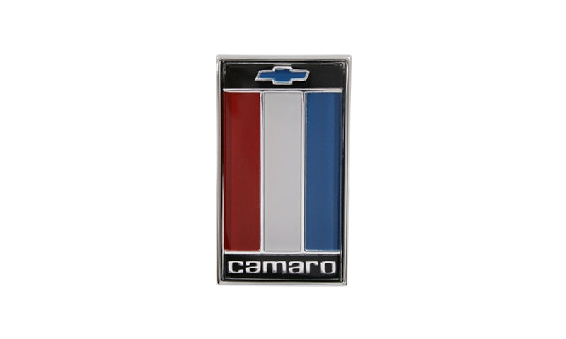 Trunk Emblem - "Camaro" with Bowtie Logo (Red) 75-77 Camaro