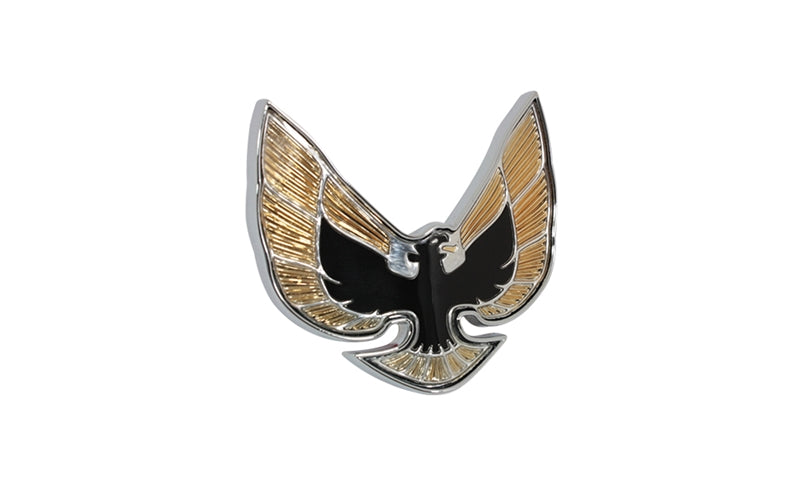 Header Panel Emblem - Bird Logo (Black & Gold) - 74-76 Firebird