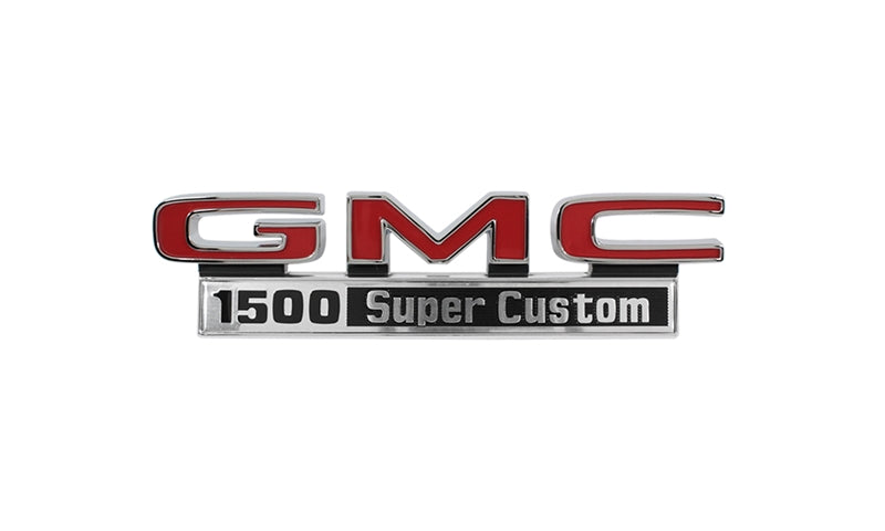 Front Fender Emblems - GMC 1500 Super Custom - Pair - 71-72 GMC CK Pickup Truck