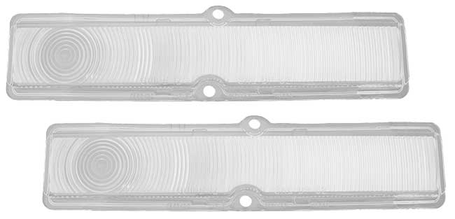 Parking Lamp Lenses - Clear - LH/RH Pair - 62 Chevy II Nova