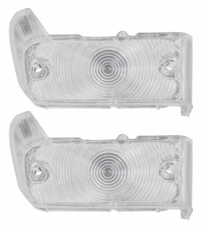 Parking Lamp Lenses - Clear - LH/RH Pair - 67 Chevelle El Camino
