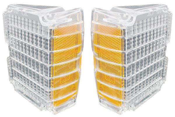 Parking Lamp Lenses - Clear - LH/RH Pair - 72 El Camino Sprint Chevelle Wagon
