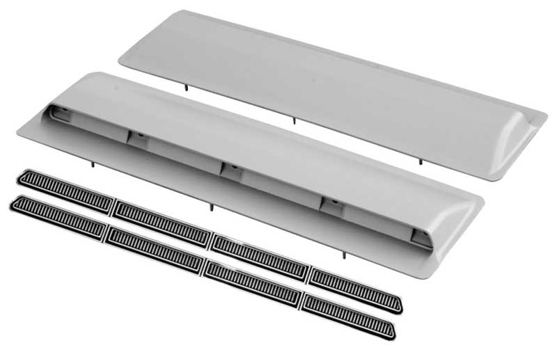 Hood Insert & Housings - 4 Piece Set - 66 Chevelle El Camino (Super Sport)