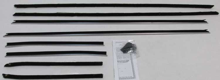 Window Felts - Inner & Outer (8pcs) - 68 Camaro Coupe w/ Deluxe Interior & Special Belt Moldings