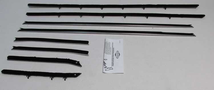 Window Felts - Inner & Outer (8pcs) - 68-69 Camaro Convertible w/ Deluxe Interior