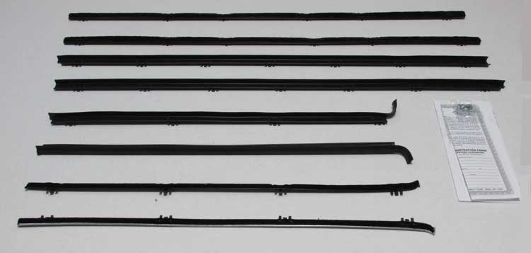 Window Felts - Inner & Outer (8pcs) - 65 Chevelle 2DR Sedan (Post)