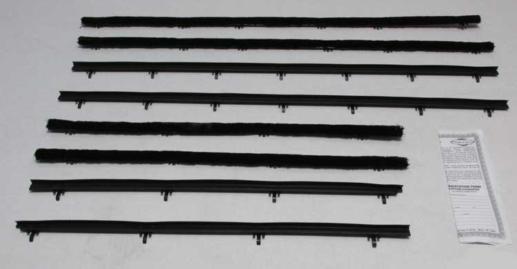 Window Felts - Inner & Outer (8pcs) - 66-67 Chevelle 2DR Sedan (Post)