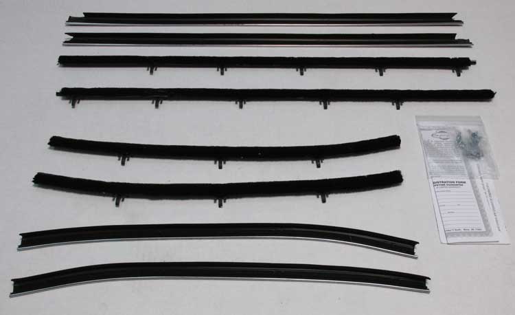 Window Felts - Inner & Outer (8pcs) - 68 Chevelle 2DR Sedan (Post)