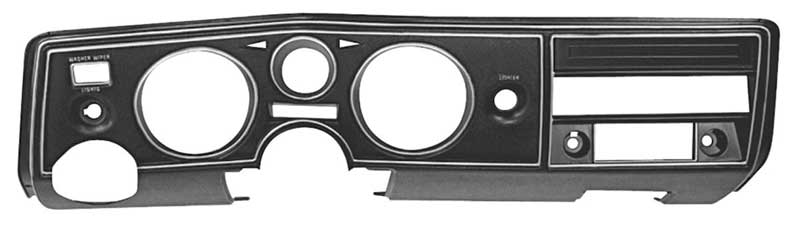 Dash Instrument Carrier - Without A/C & with Astro Ventilation - 69 Chevelle El Camino