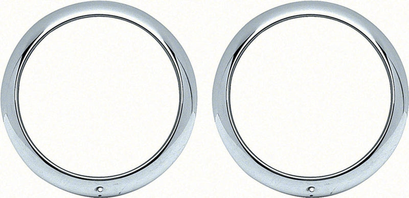 Headlamp Bezels - Stainless - Pair - 47-55 Chevy GMC Truck