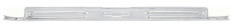 Door Sill Plate - w/ Bowtie Logo - Front - Chrome - LH or RH - 67-72 Chevy C/K Truck