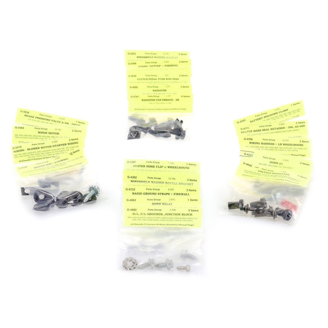 Underhood Detailing Hardware Kit (62pcs) - 67 Camaro Non RS