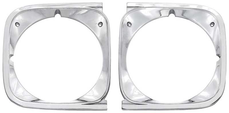 Headlamp Bezels - LH/RH Pair - 72 Chevelle El Camino