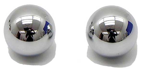 Chrome Diecast Door Seat Knobs (2pcs) - 53-76 Corvette