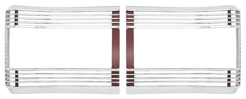 Tail Lamp Bezels with Red Inners - LH/RH Pair - 67 GTX Satellite