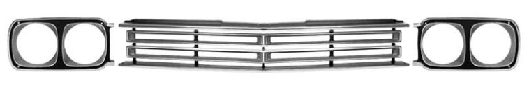Grille Set - Center & Headlamp Bezels - 69 Road Runner