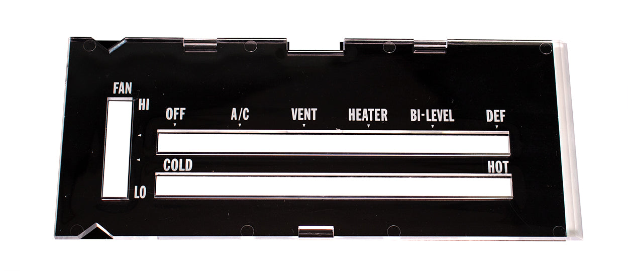Heater Control Lens with A/C - 73 Camaro
