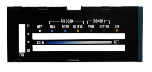 Heater Control Lens with A/C - 76-79 Camaro