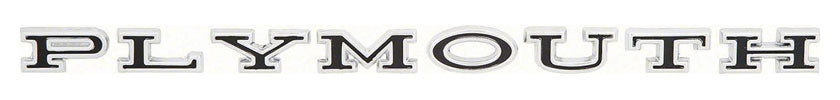 Hood & Trunk Letters - "PLYMOUTH" - 66-71 Plymouth A & B-Bodies