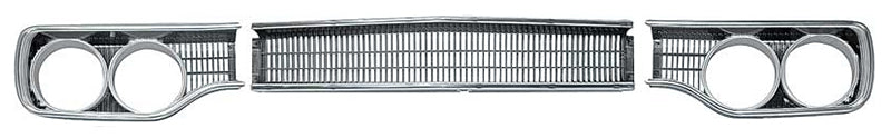 Grille Set - Center & Headlamp Bezels - 70 Road Runner