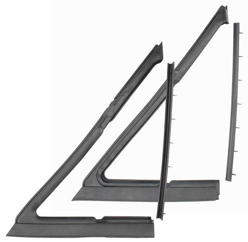 Vent Window Weatherstrips (4pcs) - 68-69 Chevelle 2DR Sedan (Post); 68-72 Cutlass GTO Skylark 2DR Sedan (Post); 68-72 El Camino