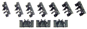 Rear Convertible Pinchweld Molding Clips - 67-69 Camaro Firebird