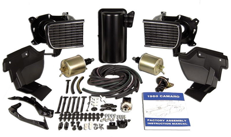 Headlamp System Kit w Chrome Trim - 68 Camaro