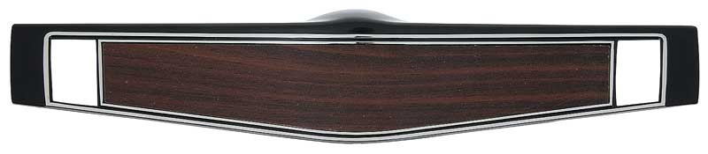 Steering Wheel Shroud - Black - 69 Nova; 69 Camaro; 69 Chevelle El Camino (with Rosewood woodgrain)
