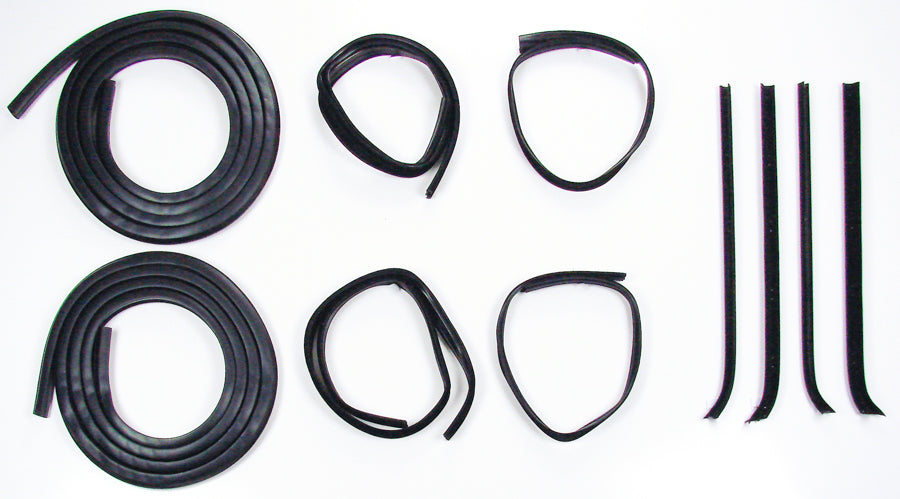 Front Door Seal Kit - 10pcs - Channels/Div Bars/Felts/Door Seals - 73-79 F100 F150 F250 F350 Pickup; 78-79 Bronco