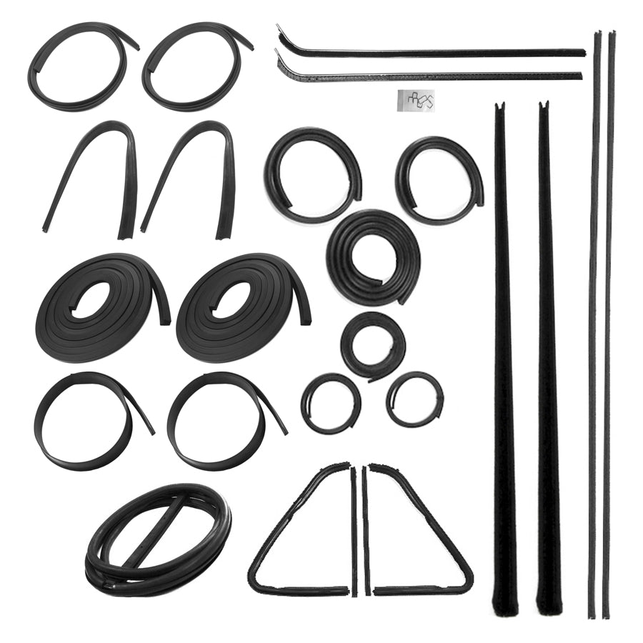 Weatherstrip Kit - Full - w/ Reveal Trim Groove - 13pcs - 51-53 Chevy GMC Pickup Truck