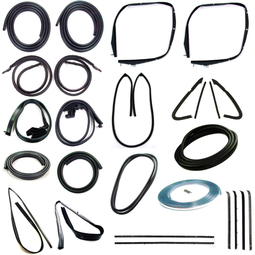 Weatherstrip Kit - Full - w Chrome Reveal Lock Strip - w 2pc Vent Window Seal - 25pcs - 81-85 Chevy GMC CK Blazer Jimmy