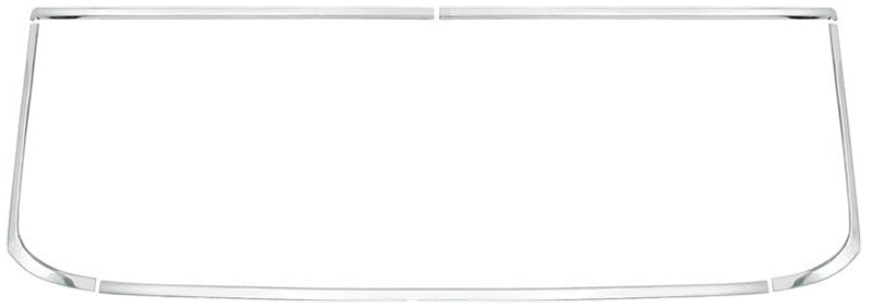 Back Glass Molding Set - 66-67 Chevy II Nova 2DR Hardtop