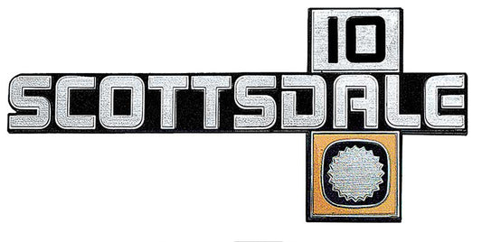 Fender Emblem - Scottsdale 10 - LH or RH - 81-91 Chevy GMC CK Truck