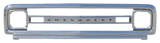 Grille Shell w/ CHEVROLET Letters - Anodized Aluminum - 69-70 Chevy C/K Pickup Blazer Suburban
