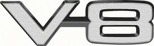 Fender Emblem - V8 - LH or RH - 66-70 Mopar