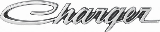 Headlamp Door/Grille Emblem - "Charger" Script - 69 Charger