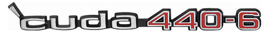 Hood Emblem - Cuda 440-6 - LH or RH - 70-71 Barracuda