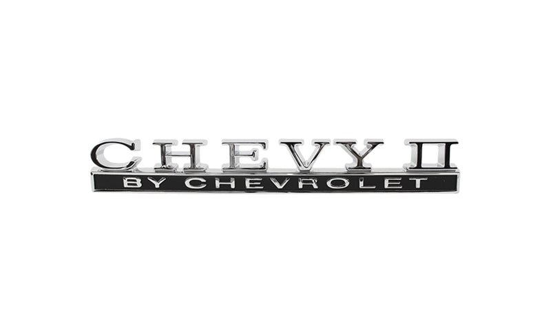 Trunk Emblem - "CHEVY II BY CHEVROLET" - 68 Chevy II Nova