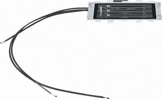 Heater Control Assembly with Cables - Models with A/C - 67 Camaro Firebird