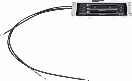 Heater Control Assembly with Cables - Models without A/C- 68 Camaro Firebird