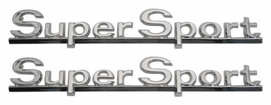Quarter Panel Emblems - "Super Sport" - LH/RH Pair - 66 Chevelle