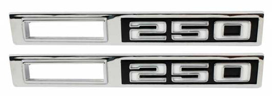 Side Marker Bezels - Front - "250" - LH/RH Pair - 69 Chevelle