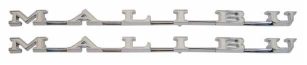 Quarter Panel Emblems - "Malibu" - LH/RH Pair - 69 Chevelle