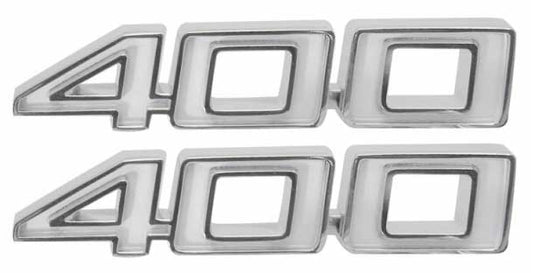 Fender Emblems - "400" - LH/RH Pair - 70-71 Chevelle; 69-70 Fullsize Chevy Car